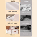 Clothing Storage Basket Large Capacity Foldable Organizer with Cover Household - Grey