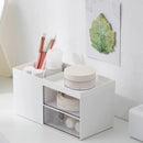 Multifunctional Desktop Organizer with Storage Drawer for Home Office Supplies - Pink
