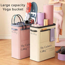 Yoga Mat Storage Box Home Sports Equipment Organiser Basket for Yoga Accessories - Pink