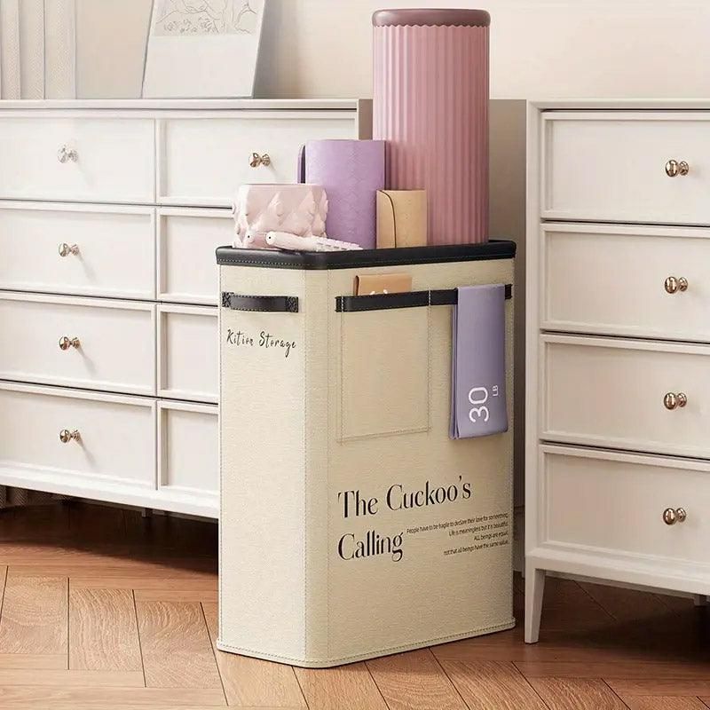 Yoga Mat Storage Box Home Sports Equipment Organiser Basket for Yoga Accessories - Pink