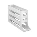 Automatic Scrolling Egg Holder 2/4-Tier Storage Box Container for Refrigerator - White (4-Tier)