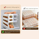 Automatic Scrolling Egg Holder 2/4-Tier Storage Box Container for Refrigerator - White (4-Tier)