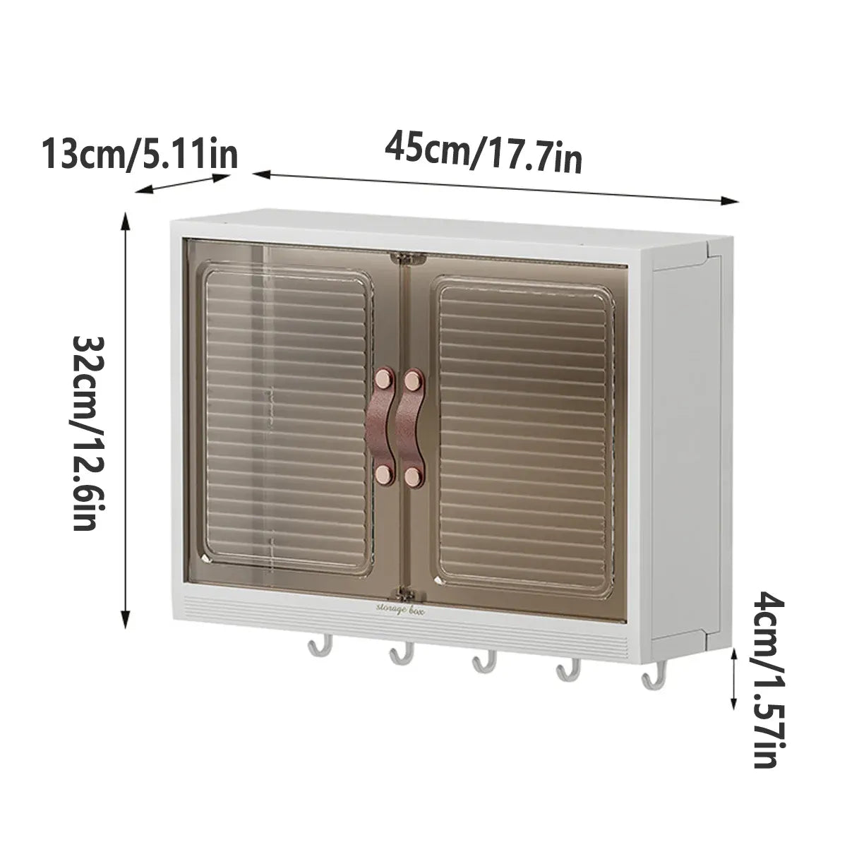 Bathroom Wall Mounted Storage Box Transparent Cabinet Rack Organizer Toiletries