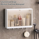 Bathroom Wall Mounted Storage Box Transparent Cabinet Rack Organizer Toiletries