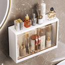 Bathroom Wall Mounted Storage Box Transparent Cabinet Rack Organizer Toiletries