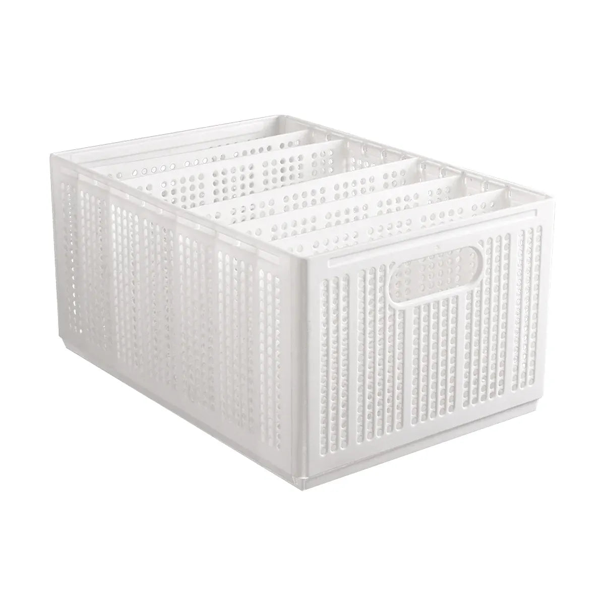 Collapsible Storage Basket with Layered Dividers Durable Plastic Foldable - XL