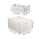Collapsible Storage Basket with Layered Dividers Durable Plastic Foldable - XL