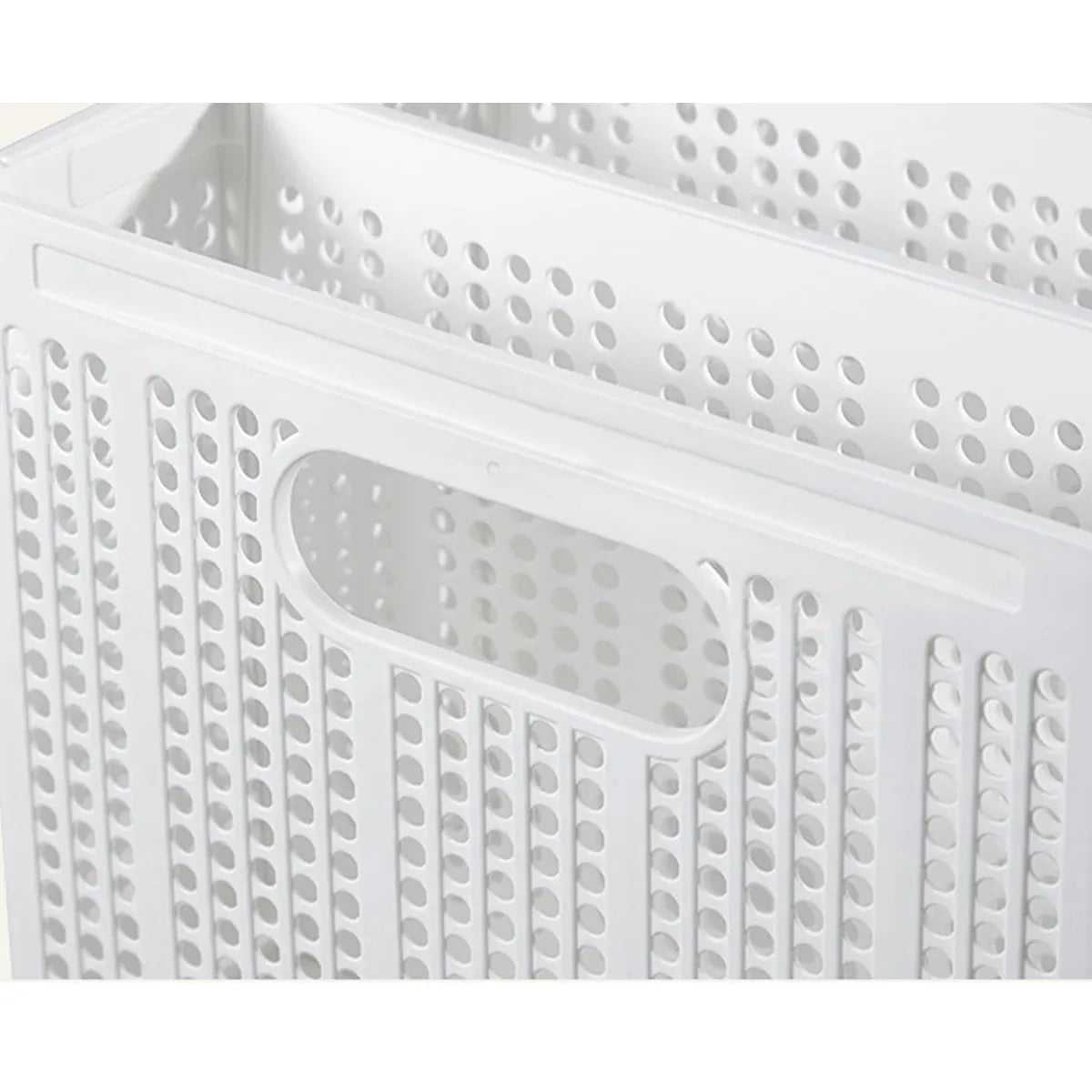 Collapsible Storage Basket with Layered Dividers Durable Plastic Foldable - XL