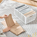 Collapsible Storage Basket with Layered Dividers Durable Plastic Foldable - XL