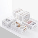 Collapsible Storage Basket with Layered Dividers Durable Plastic Foldable - XL