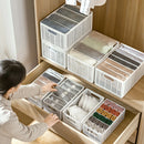 Collapsible Storage Basket with Layered Dividers Durable Plastic Foldable - XL