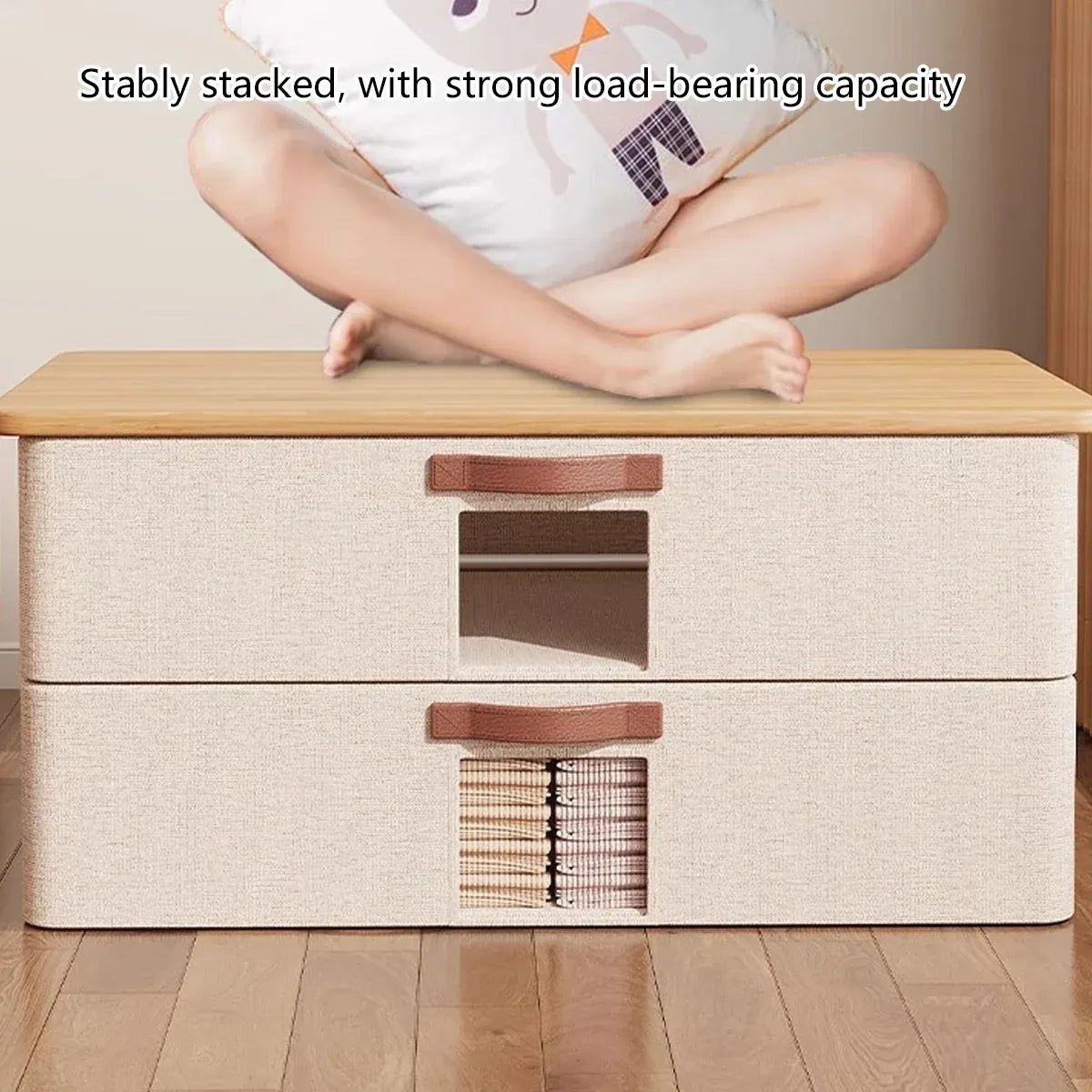 Home Foldable Under Bed Storage Box Clothes Shoes Bedding Dustproof Space Saving - XL