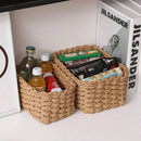 4-Piece Brown Woven Storage Basket Set