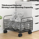 Under-Table Movable Storage Rack with Wheels for Office Home Kitchen Durable