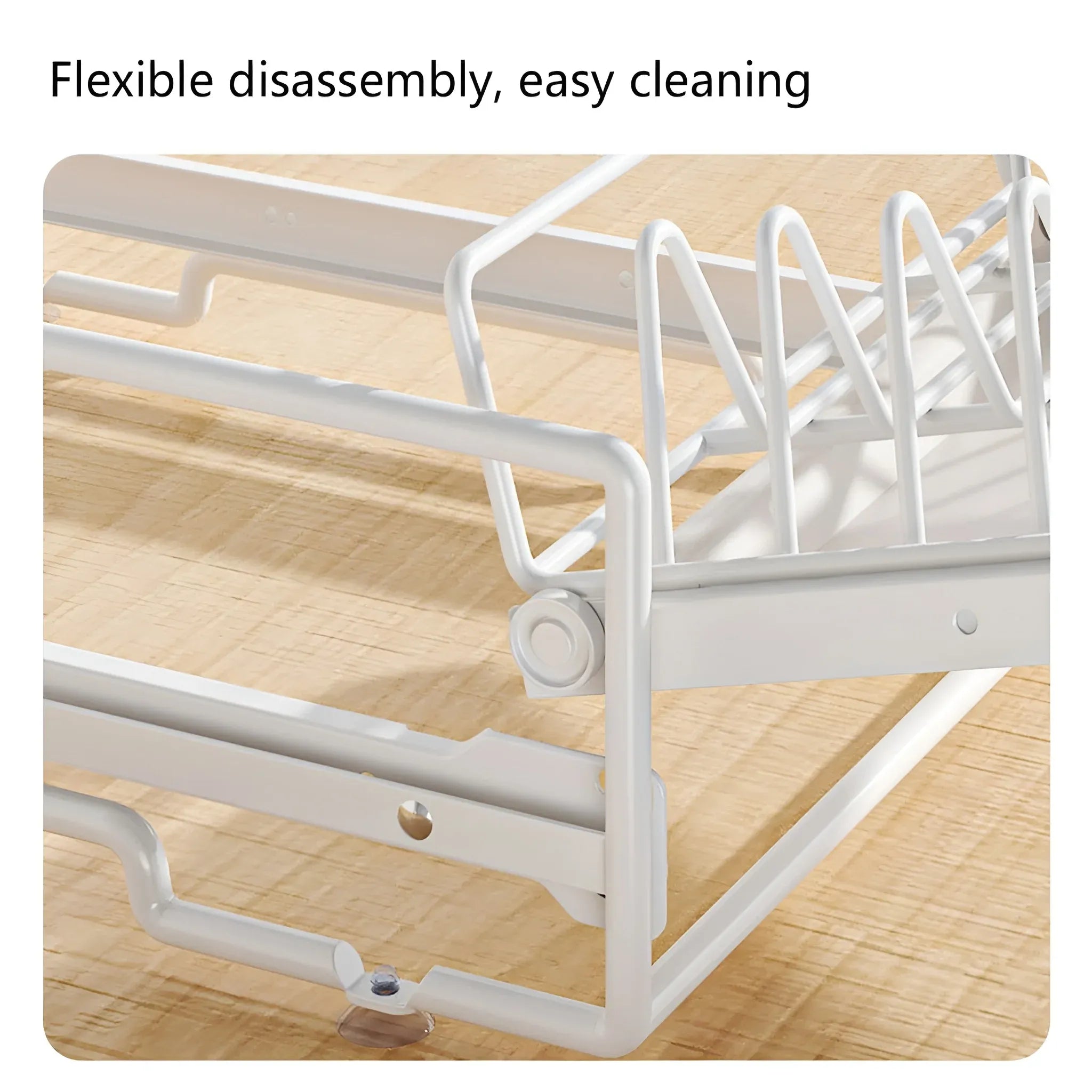 Pull Out Storage Rack Kitchen Dish Bowl Organiser Carbon Steel 40 x 30 x 13cm - Dish Rack