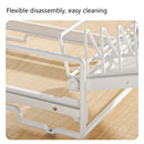 Pull Out Storage Rack Kitchen Dish Bowl Organiser Carbon Steel 40 x 30 x 13cm - Dish Rack