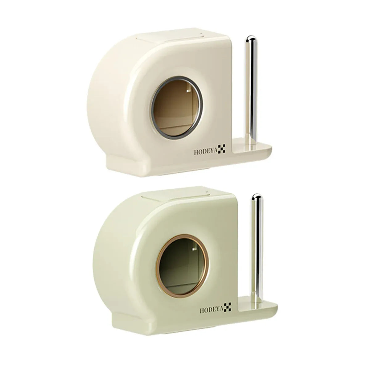 Wall Mounted Kitchen Storage Rack for Plastic Bags Rags Film Organizer Box Use - Green