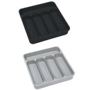 Expandable Cutlery Drawer Organizer Adjustable 6 Slot Kitchen Utensil Tray - Grey
