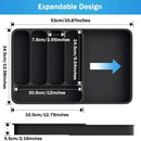 Expandable Cutlery Drawer Organizer Adjustable 6 Slot Kitchen Utensil Tray - Grey