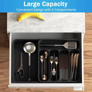 Expandable Cutlery Drawer Organizer Adjustable 6 Slot Kitchen Utensil Tray - Grey
