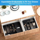 Expandable Cutlery Drawer Organizer Adjustable 6 Slot Kitchen Utensil Tray - Grey