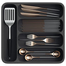 Expandable Cutlery Drawer Organizer Adjustable 6 Slot Kitchen Utensil Tray - Grey