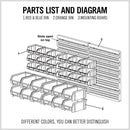30PCS Wall Mounted Tool Storage Rack Bin Organiser Box for Garage Workshop Use