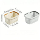 Bathroom Storage Basket Handheld Bath Basket Toiletries Organizer Shower Caddy - Orange