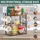 Multi-Functional Home Desktop Spice Storage Rack Kitchen Organizer Space-Saving