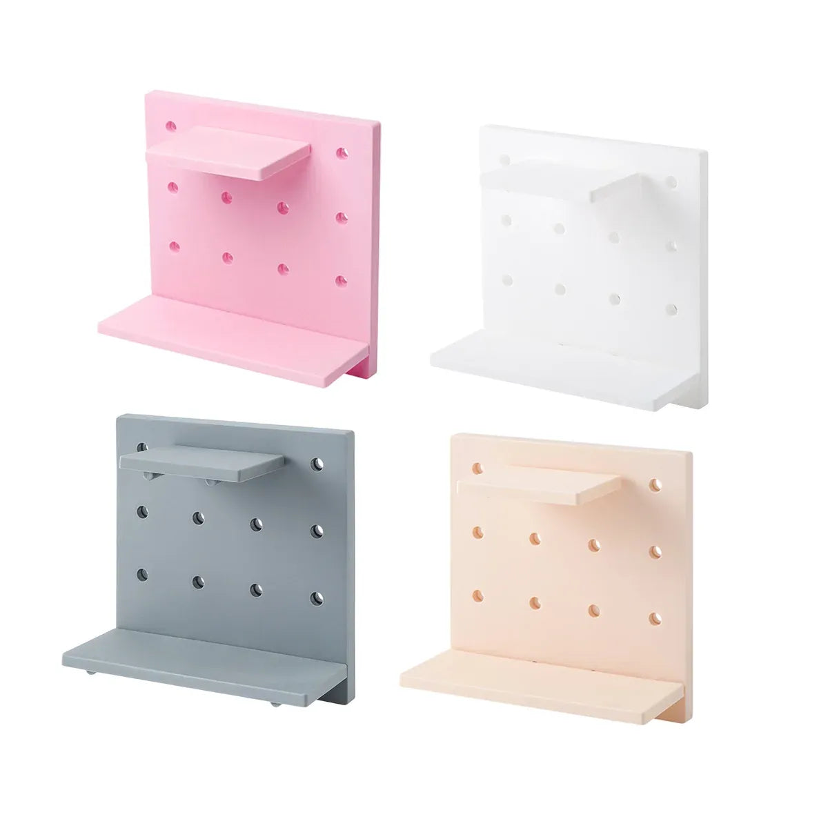 4PCS Pegboard Storage Rack Hanging Shelf Durable Space Saving