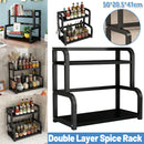 2 Tier Kitchen Spice Rack Storage Organizer Seasoning Stand Shelf Countertop