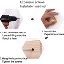 Wooden Pegboard Wall Mounted Organizer Hanging Shelf for Home Living Room Use