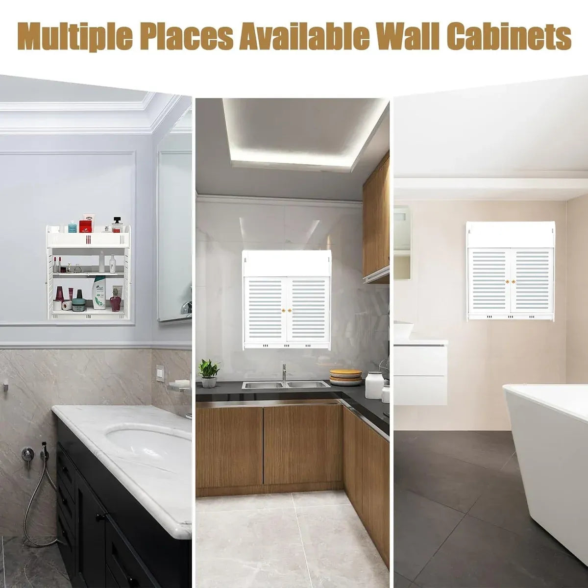 Bathroom Multi Layer Wall Mounted No Drill Skin Care Storage Rack Durable