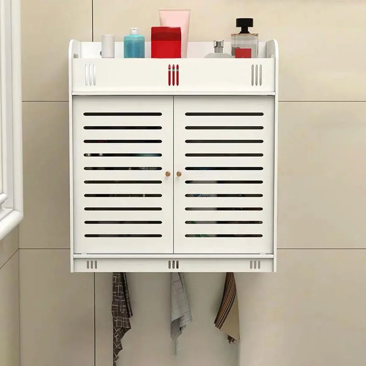 Bathroom Multi Layer Wall Mounted No Drill Skin Care Storage Rack Durable