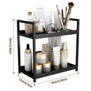 Multi-layer Cosmetic Storage Rack Desktop Organizer for Bathroom Dormitory Use - Black