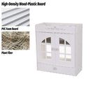 Bathroom Wall-Mounted Storage Cabinet with No-Drill Transparent Doors