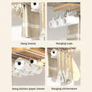 Cabinet Hanging Storage Rack Stainless Steel Silver Kitchen Organiser