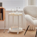 Cream Style Home Coffee Table Movable Creative Sofa Side Table Bedside Table