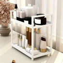 Multi-layer Cosmetic Storage Rack Desktop Organizer for Bathroom Dormitory Use - White