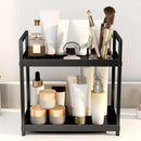 Multi-layer Cosmetic Storage Rack Desktop Organizer for Bathroom Dormitory Use - White