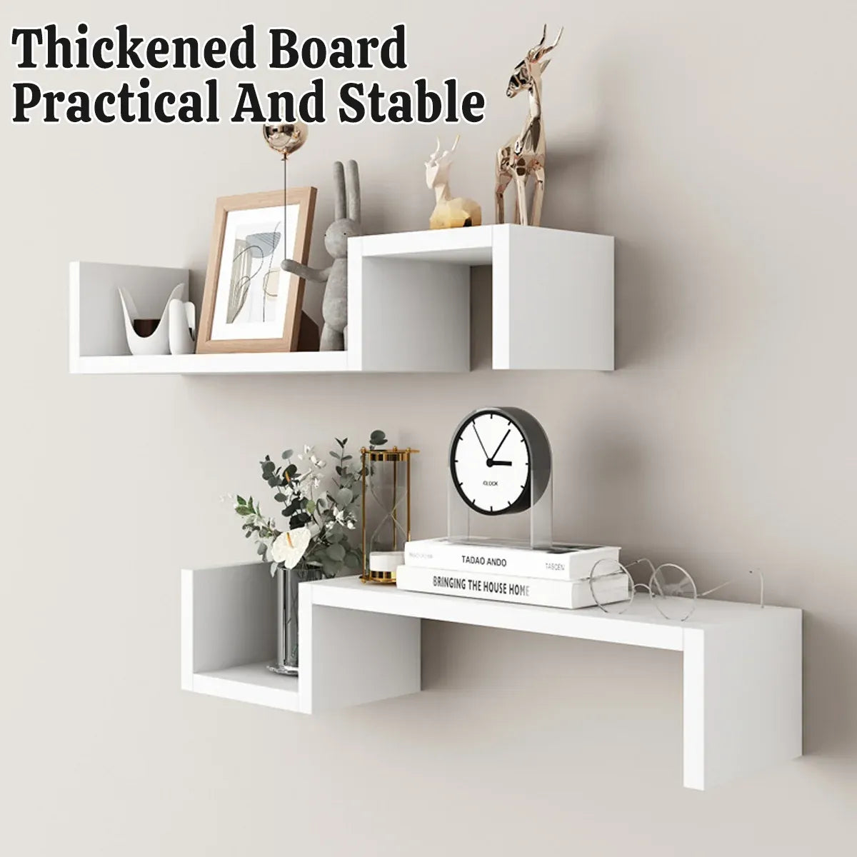 Living Room Bedroom Wall Mounted Storage Shelf Multi Layer Easy To Install