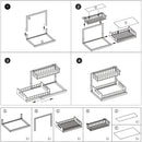 Under Sink Storage Rack Kitchen Cabinet Organizer Adjustable Shelving Unit Home - White