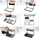 Under Sink Storage Rack Kitchen Cabinet Organizer Adjustable Shelving Unit Home - White