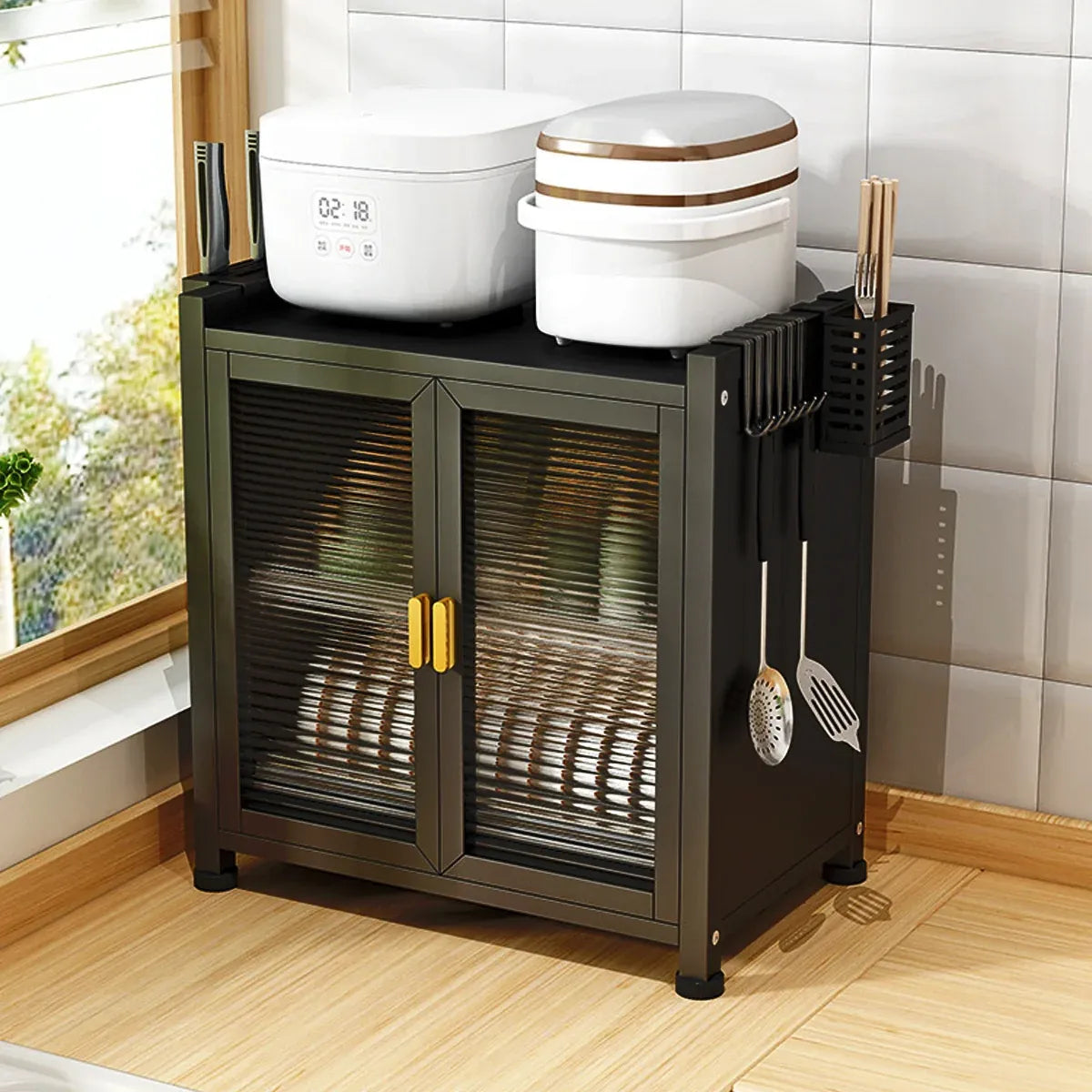 Multifunctional Kitchen Dish Storage Rack Large Capacity for Cutlery Holder