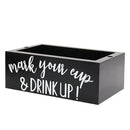 Disposable Paper Cup Storage Box Organizer Rack for Kitchen Cup Holder Storage - Rectangle