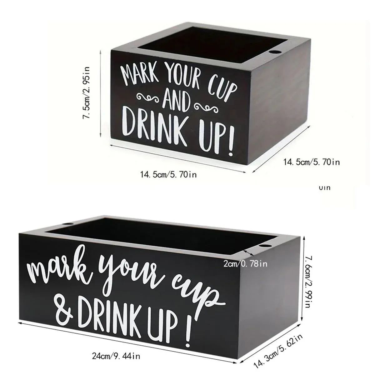 Disposable Paper Cup Storage Box Organizer Rack for Kitchen Cup Holder Storage - Rectangle