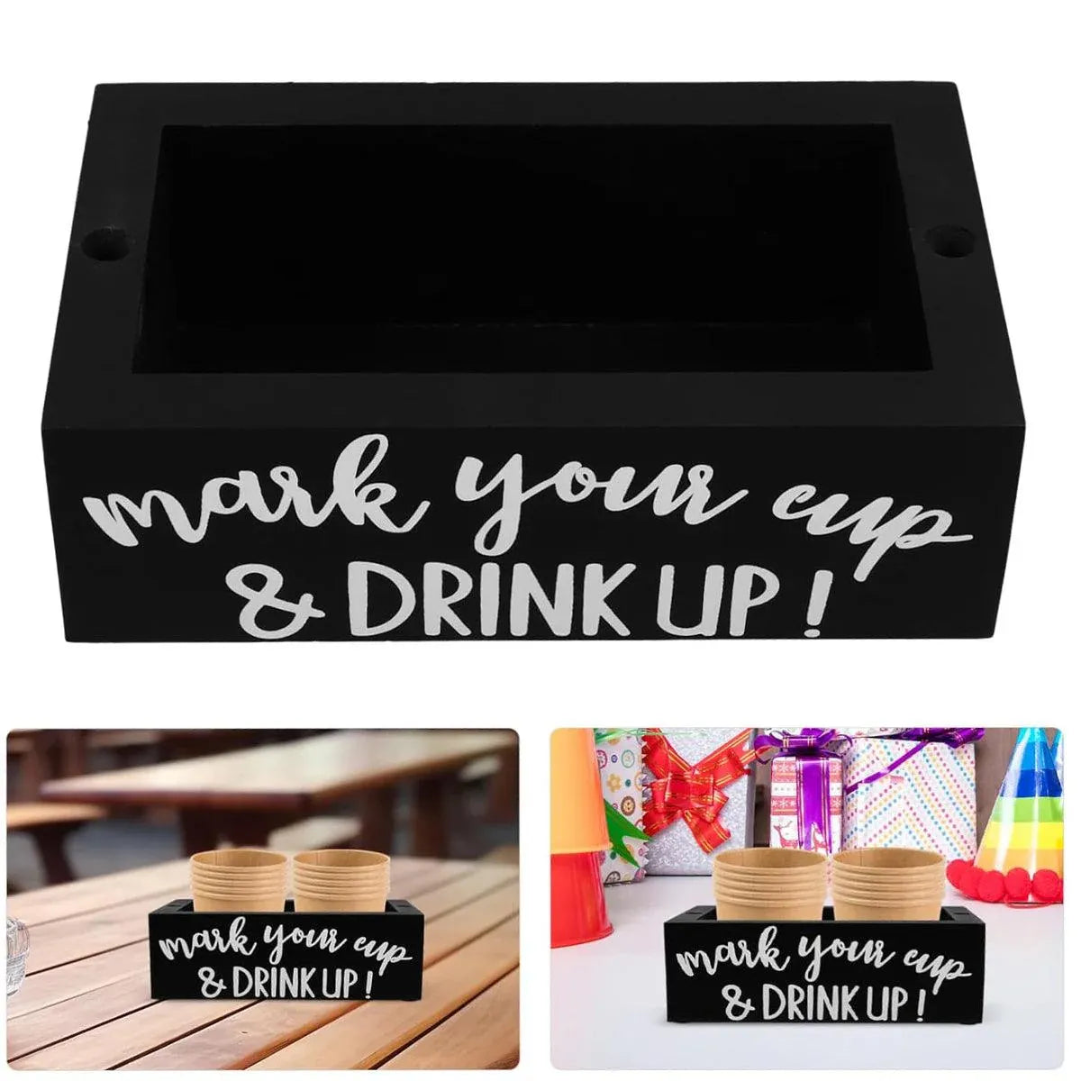 Disposable Paper Cup Storage Box Organizer Rack for Kitchen Cup Holder Storage - Rectangle