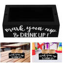 Disposable Paper Cup Storage Box Organizer Rack for Kitchen Cup Holder Storage - Rectangle