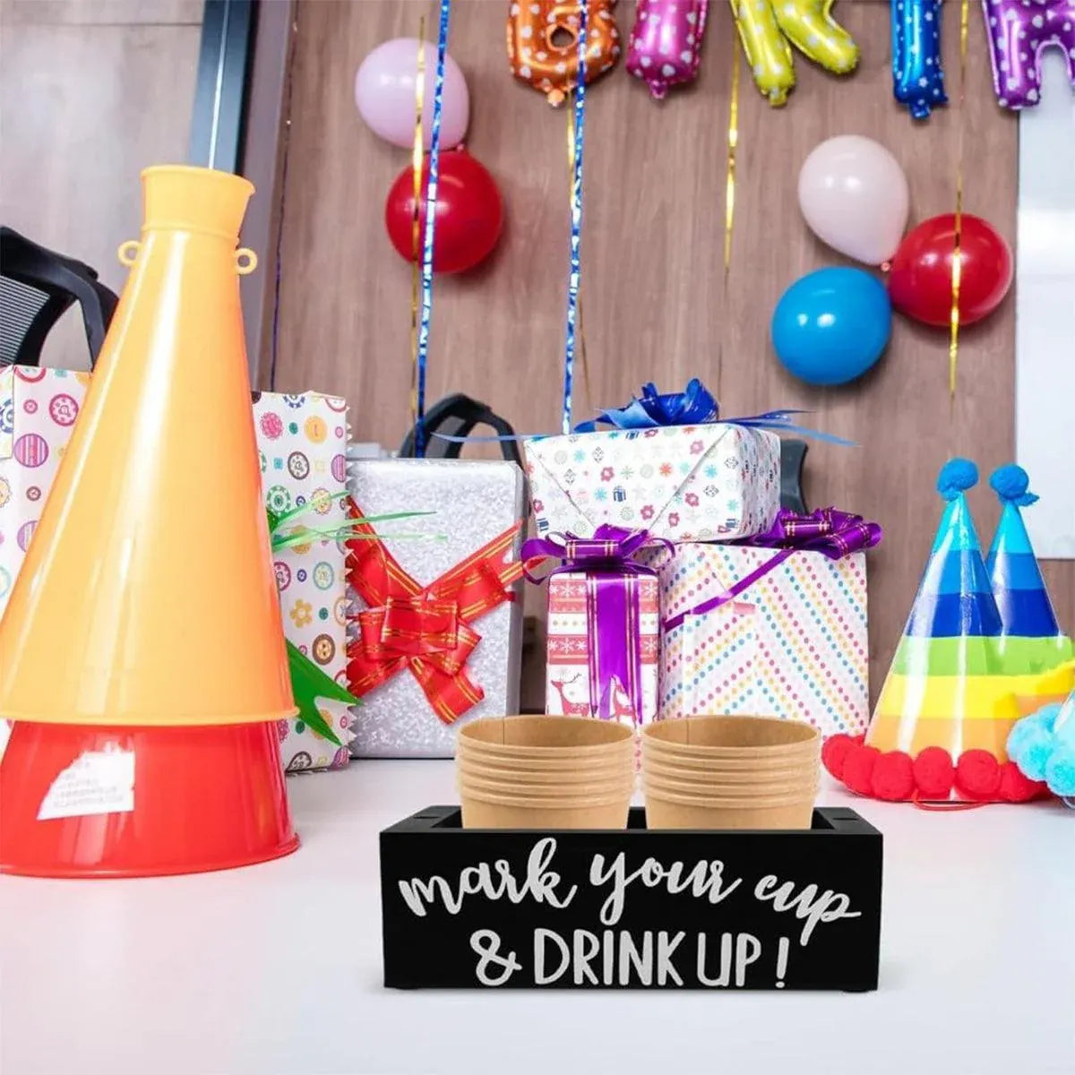 Disposable Paper Cup Storage Box Organizer Rack for Kitchen Cup Holder Storage - Rectangle