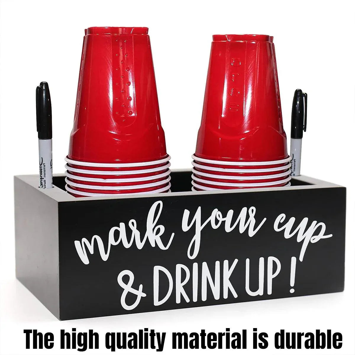 Disposable Paper Cup Storage Box Organizer Rack for Kitchen Cup Holder Storage - Rectangle